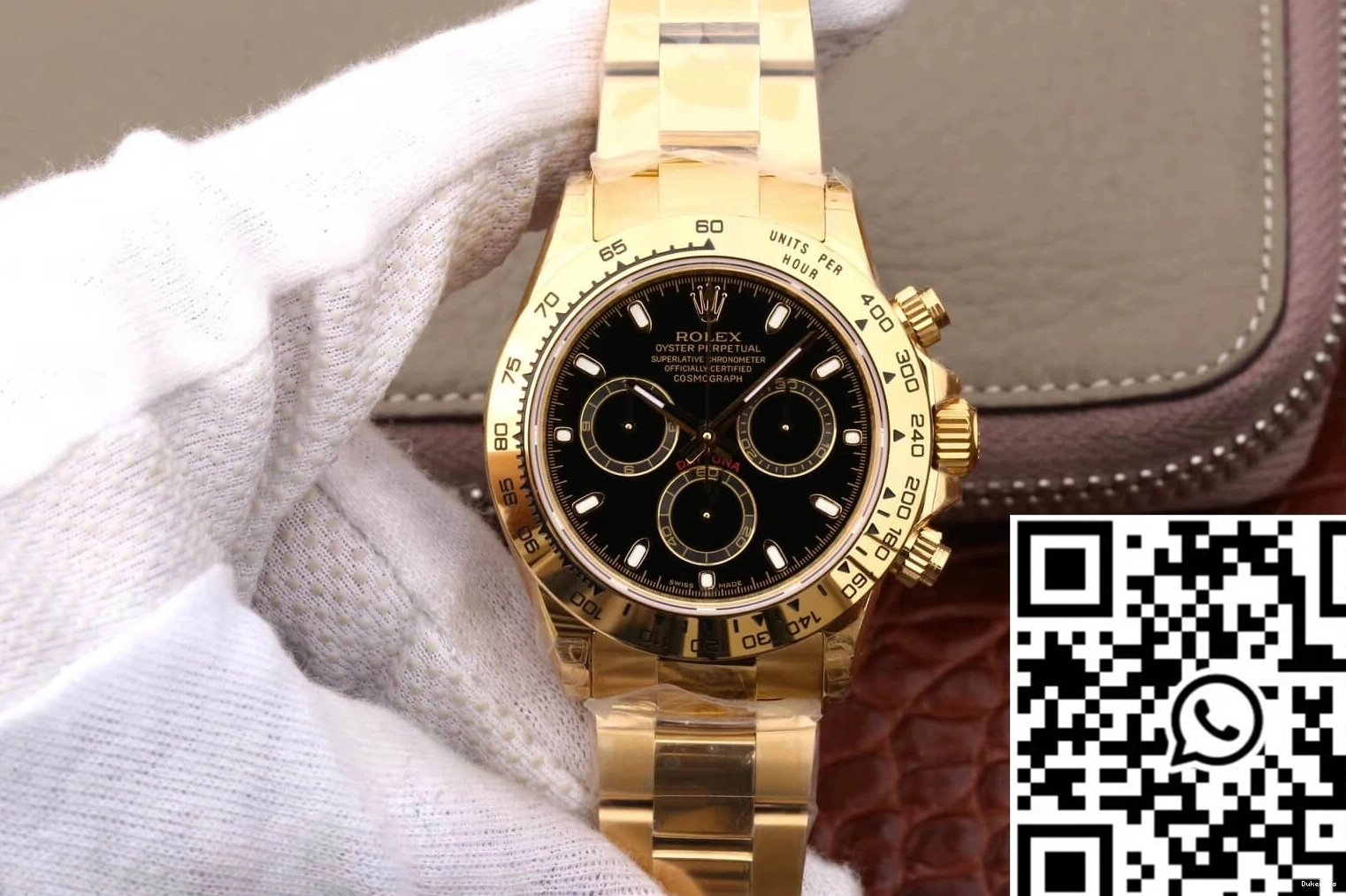 Yellow Rolex Cosmograph M116508-0004 Daytona Factory Black Gold Dial JH 0212